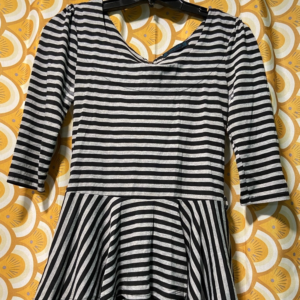 Spoiled Black and grey stripe top